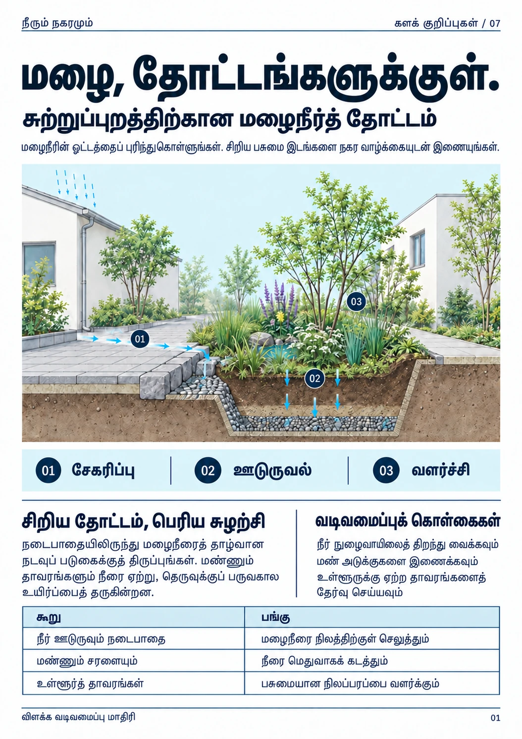 மழைநீர்த் தோட்ட வடிவமைப்பு அறிக்கையின் தமிழ் மொழிபெயர்ப்பு