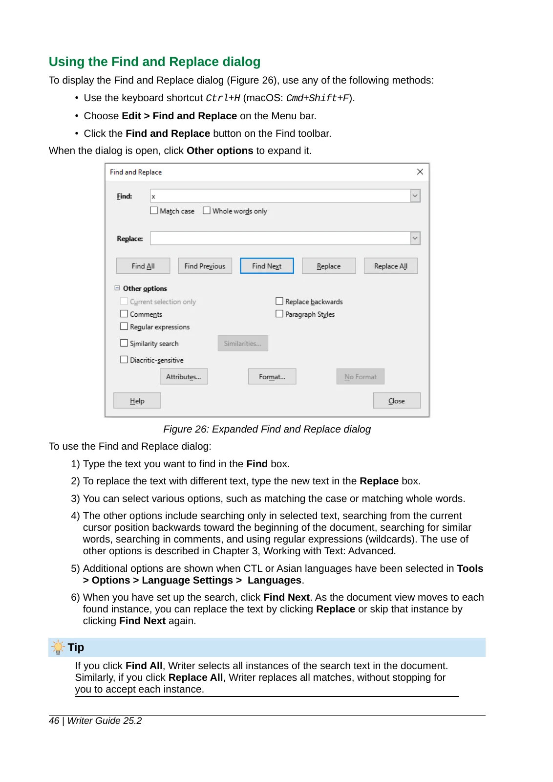 Writer guide: six steps and a dialog illustration — English input